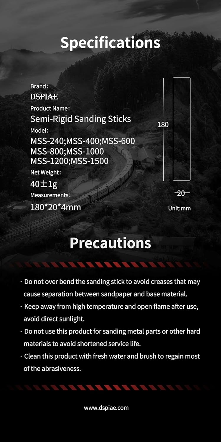 21 PCS, 7 Grids Semi Rigid Sanding Sticks for Hand Tool, Modeling Art, Flexible Arasive Tool