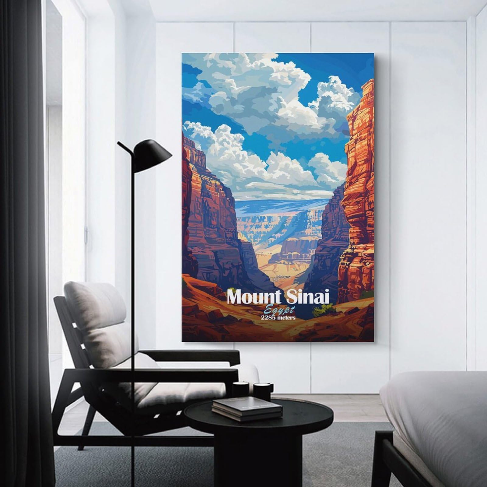 Junmoney Unframe-Style-11 Decorative Wall Artwork Mount Sinai Landscape, 24X36inch(60X90cm), For Living Room, Bedroom Or Apartment Walls, Decorative Artwork For Empty Walls