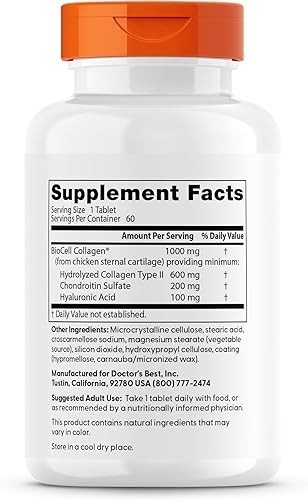 Miniatura 2 de Doctor 's Best mejor ácido hialurónico con Chondroitin Sulfato, 60, 1, 1