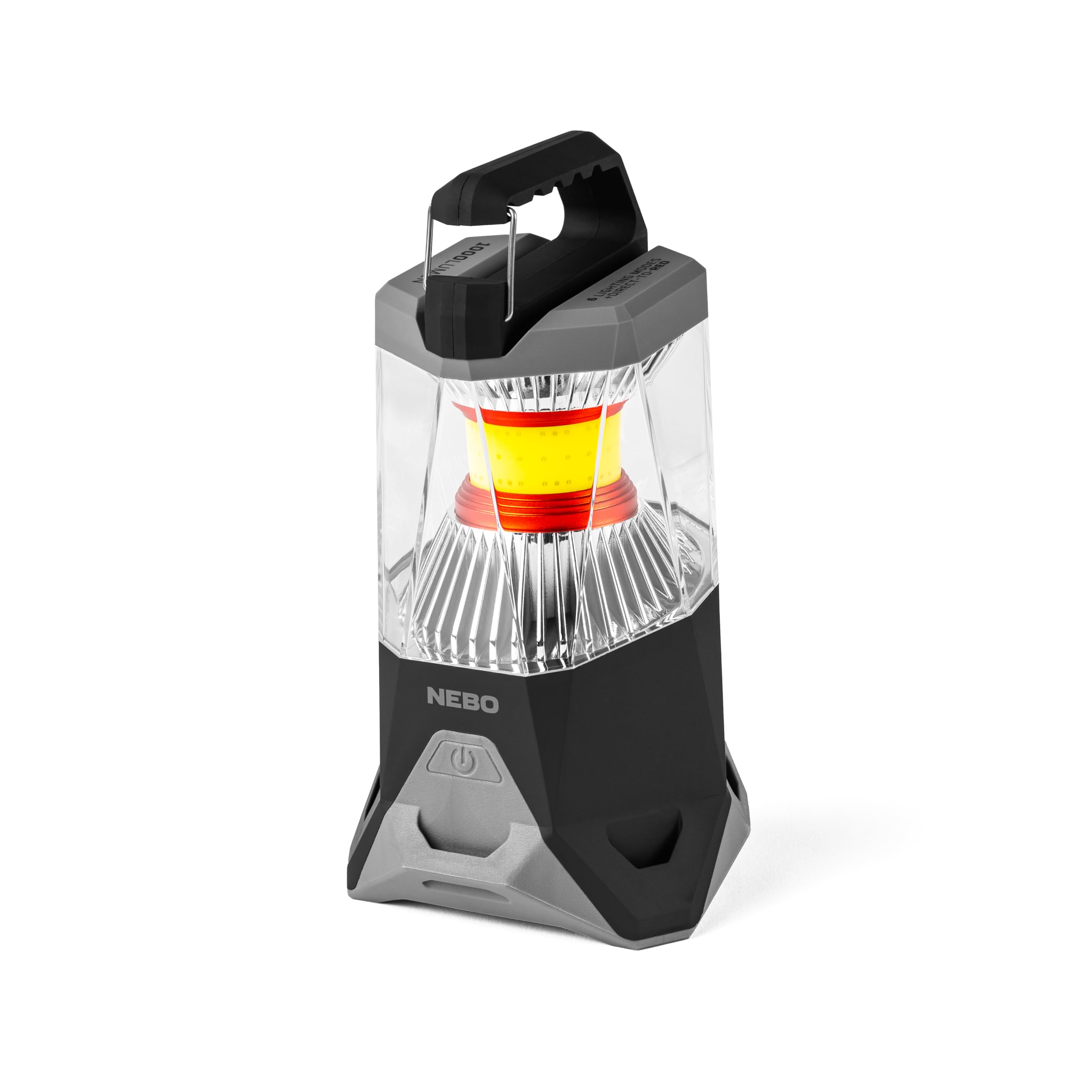 Nebo Grey Galileo 1000 Lumen Lantern - Rechargeable Camping Light & Power Bank - 120˚ Cob Led Lighting Size 24