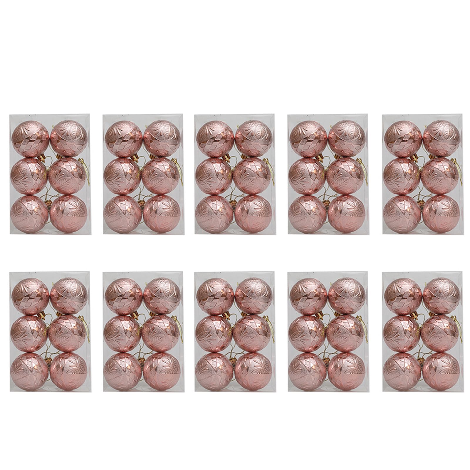 Tsophreniq 10 Box Christmas Tree Accessories Colorful Electroplated Hanging Baubles Home Decoration for Holiday Enthusiasts Christmas Ornament