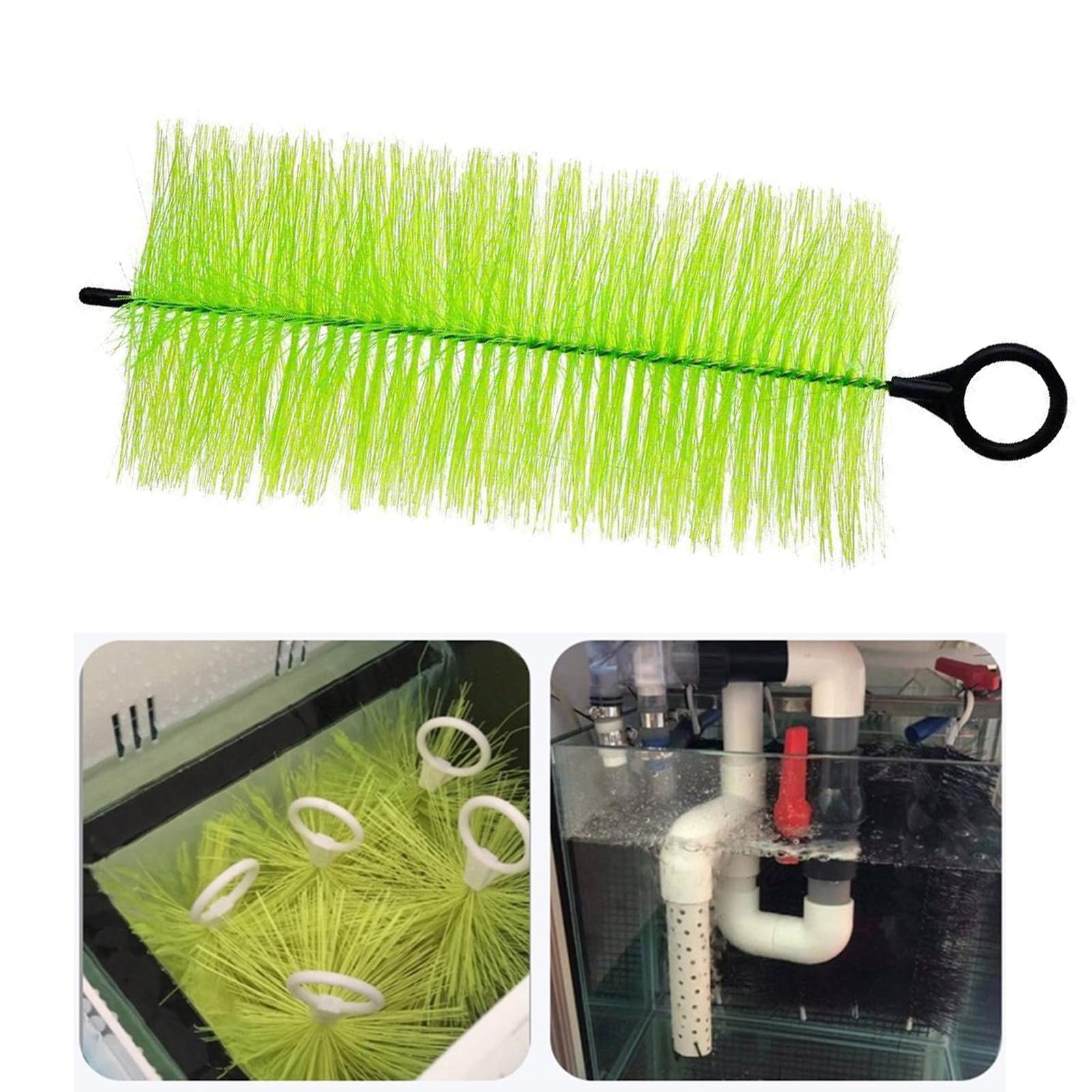 10 Stück Fischteich Filterbürste, effektive Reinigungslösung für Gartenaquarien, Pool Teich Filtration, benötigt Wartungswerkzeug, Süßwasser Salzwasser Filterbürsten Set