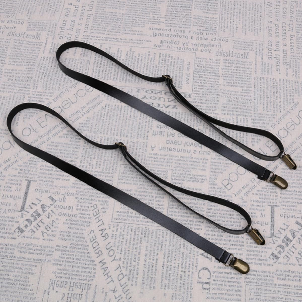VOSAREA Adjustable Elastic Pants Suspenders Straps with Pu Leather Material 2pcs and Anti-slip Design for Boys Suitable for Daily Wear and School Use