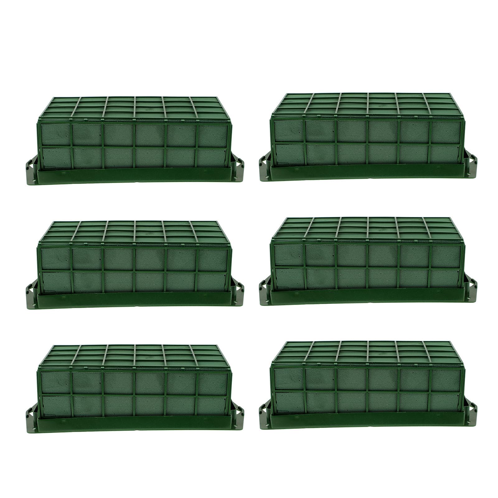 Espuma floral verde NUOBESTY en jaula rectangular para arreglos de mesa en casa u oficina