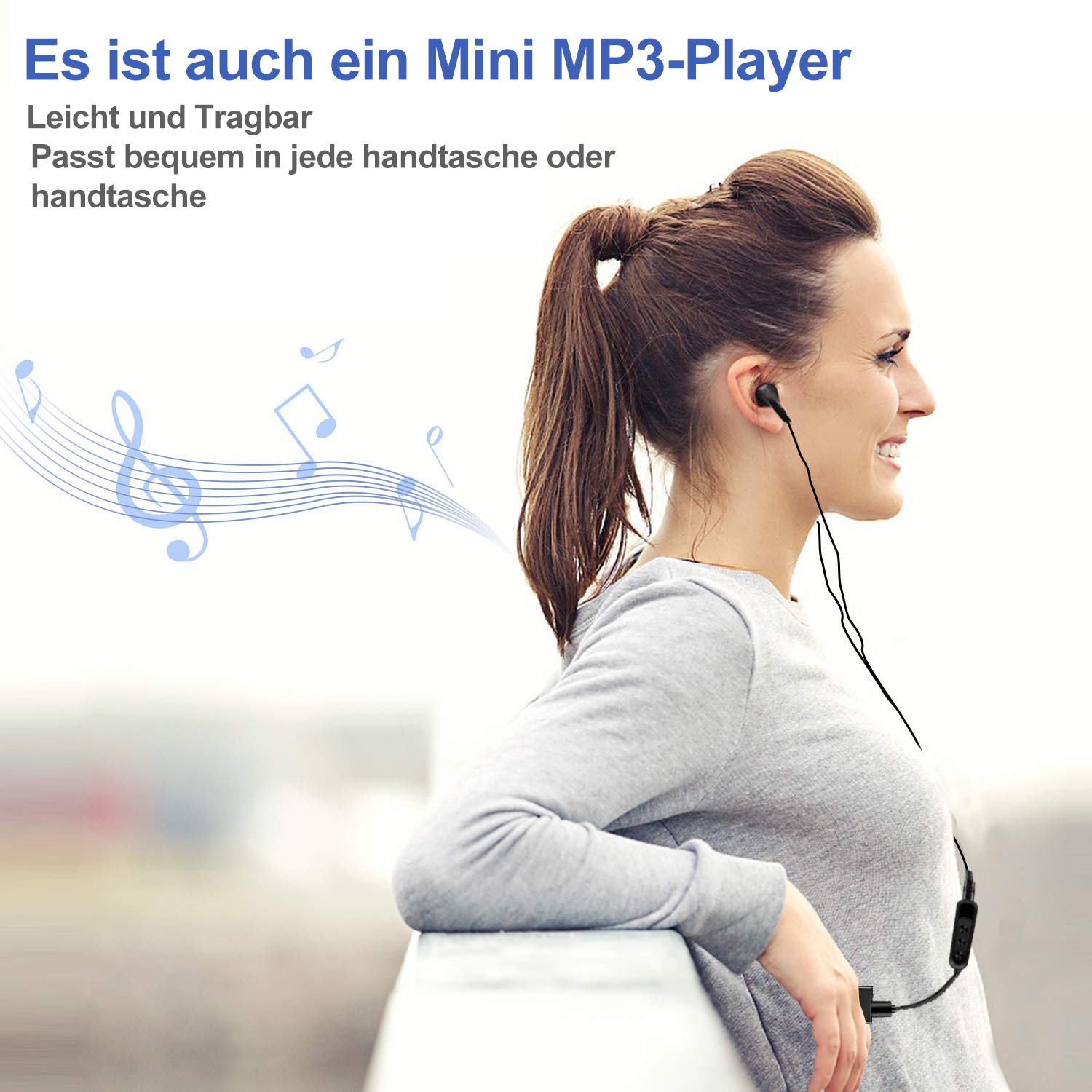 Mini Diktiergerät, TDW Mini Aufnahmegerät 8GB mit Mikrofon Digital Diktiergerät Klein USB Voice Recorder mit Kopfhörer für Aufzeichnung Vorlesung Treffen Interview, Schwarz