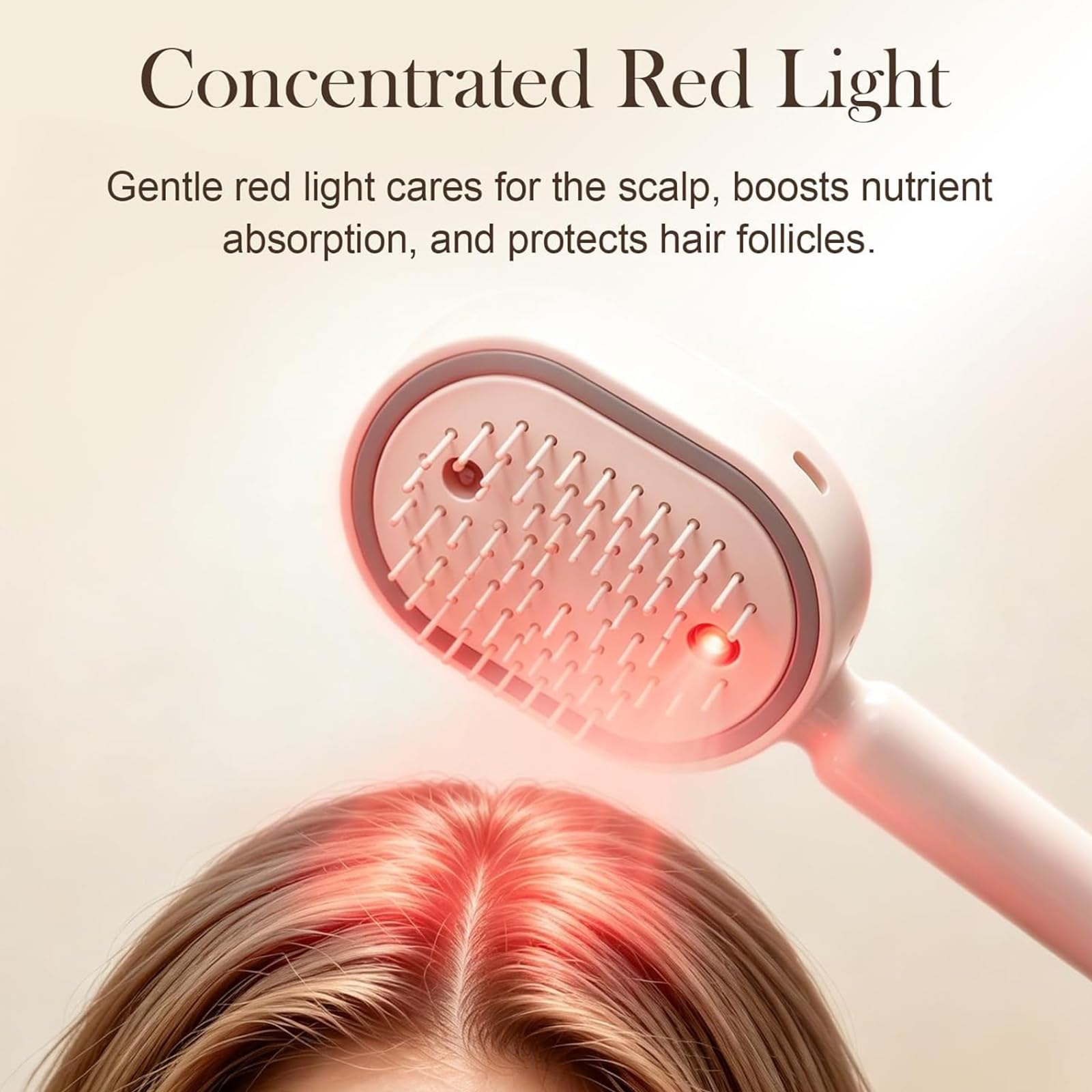 Electric Spray Air Cushion Massage Comb,3-in-1 Self Cleaning Cordless Anti-Static Detangling Comb Air Cushion Massage,for Wet Dry Hair and Home Spa Treatment (C)