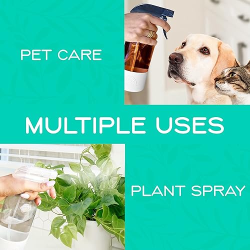 Miniatura 5 de SAVVY PLANET Botellas vacías de vidrio transparente con protección de funda de silicona, recipientes recargables de 16 onzas para soluciones de