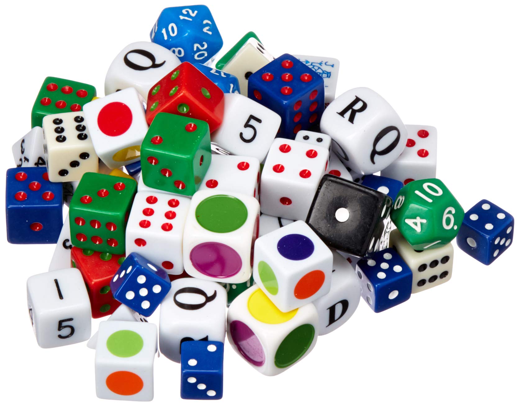 Set De 12 Dados De Piedra, Papel O Tijera – Acrílico Transparente De 20 Mm (Verde Y Amarillo)