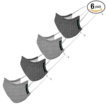 OCEAN Cotton Mask Washable and Reusable Mask with Nose Clip for Kids Girls and Kids Boys Anti Fog and Comfortable Cloth Mask - Pack of 4 (X-Small)