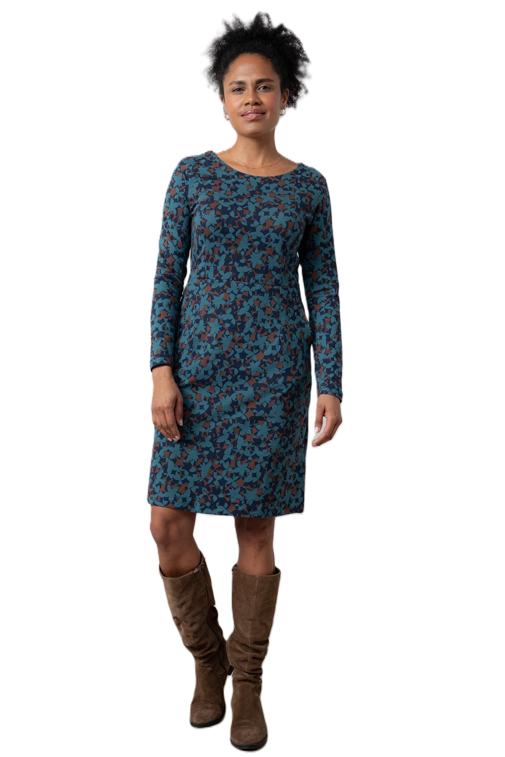 Lily & Me Women's Navy Halmore Long Sleeve Jersey Dress - Size 08
