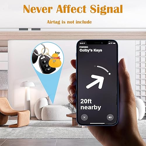 Miniatura 74 de Funda de cuero para llavero para Apple Airtag, funda protectora de AirTag con anillo para llavero, funda antiarañazos para llaves