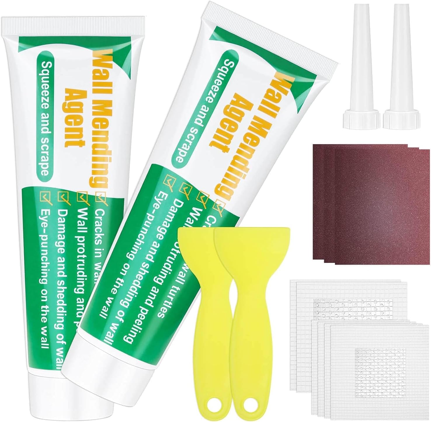 Drywall Repair Kit, Spackle Patch Kit With Scraper, Safemend Wall Mending Agent for Large Holes, Easy to Fill