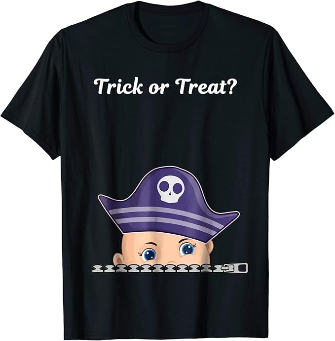 Halloween Pregnancy Baby Announcement Pirate Costume Shirt