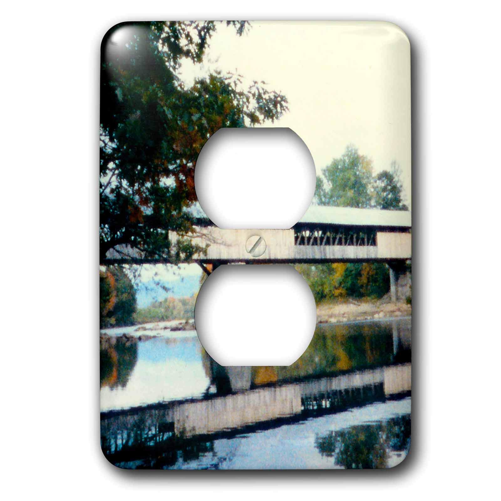 Feuillage automne Vermont plaque double prise cache prise élégant