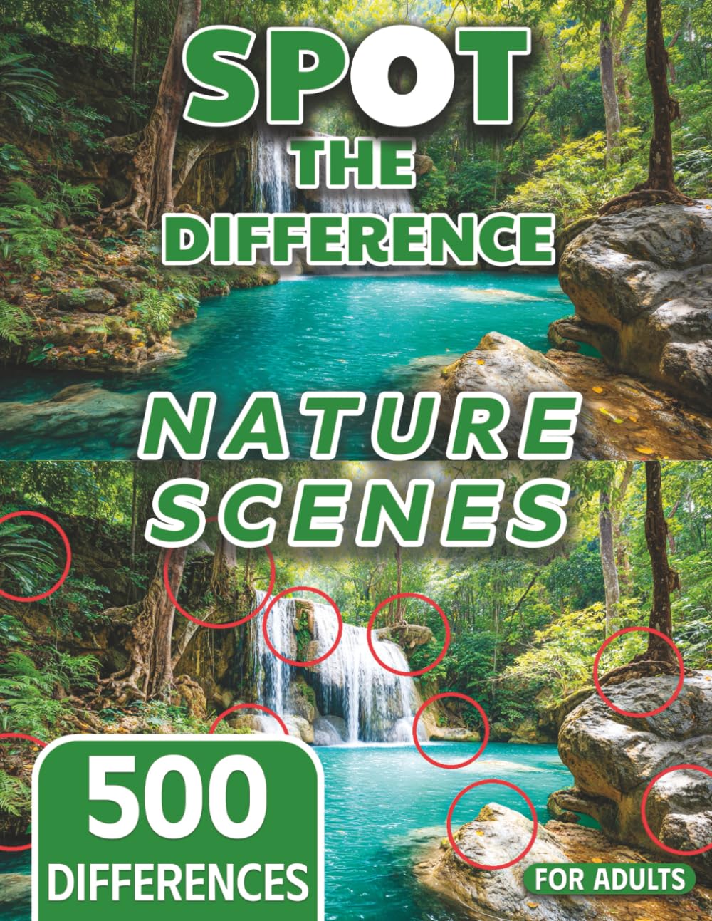 Spot the Difference for Adults Nature Edition: Calm Forests, Beaches & Mountains, Peaceful Nature Scenes (The Mega Spot the Difference Series)