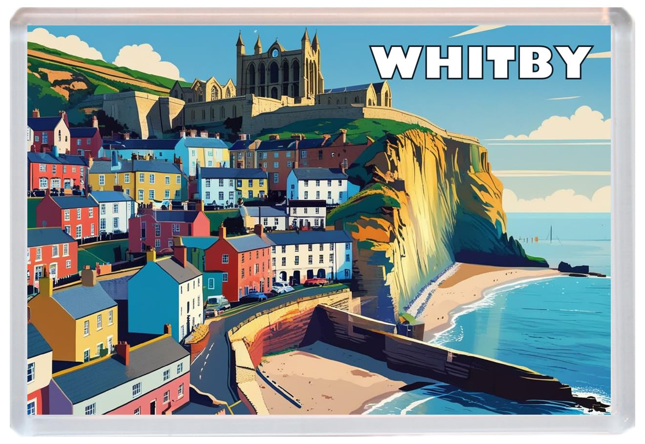 Whitby - Yorkshire - Jumbo Artistic Fridge Magnet 96 x 67mm BBSFHM1904