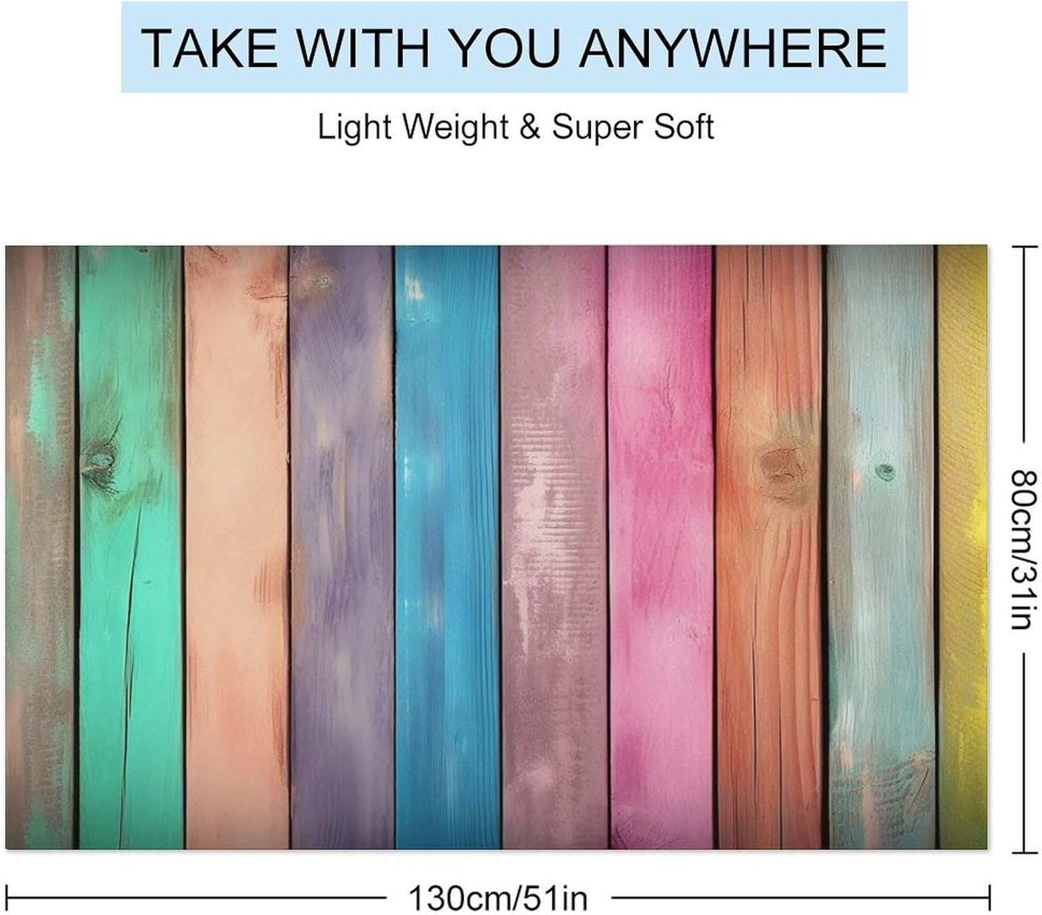 Swimming Towel, Colorful Wooden Printed Fashion Towel,Portable Towel,Durable Towel