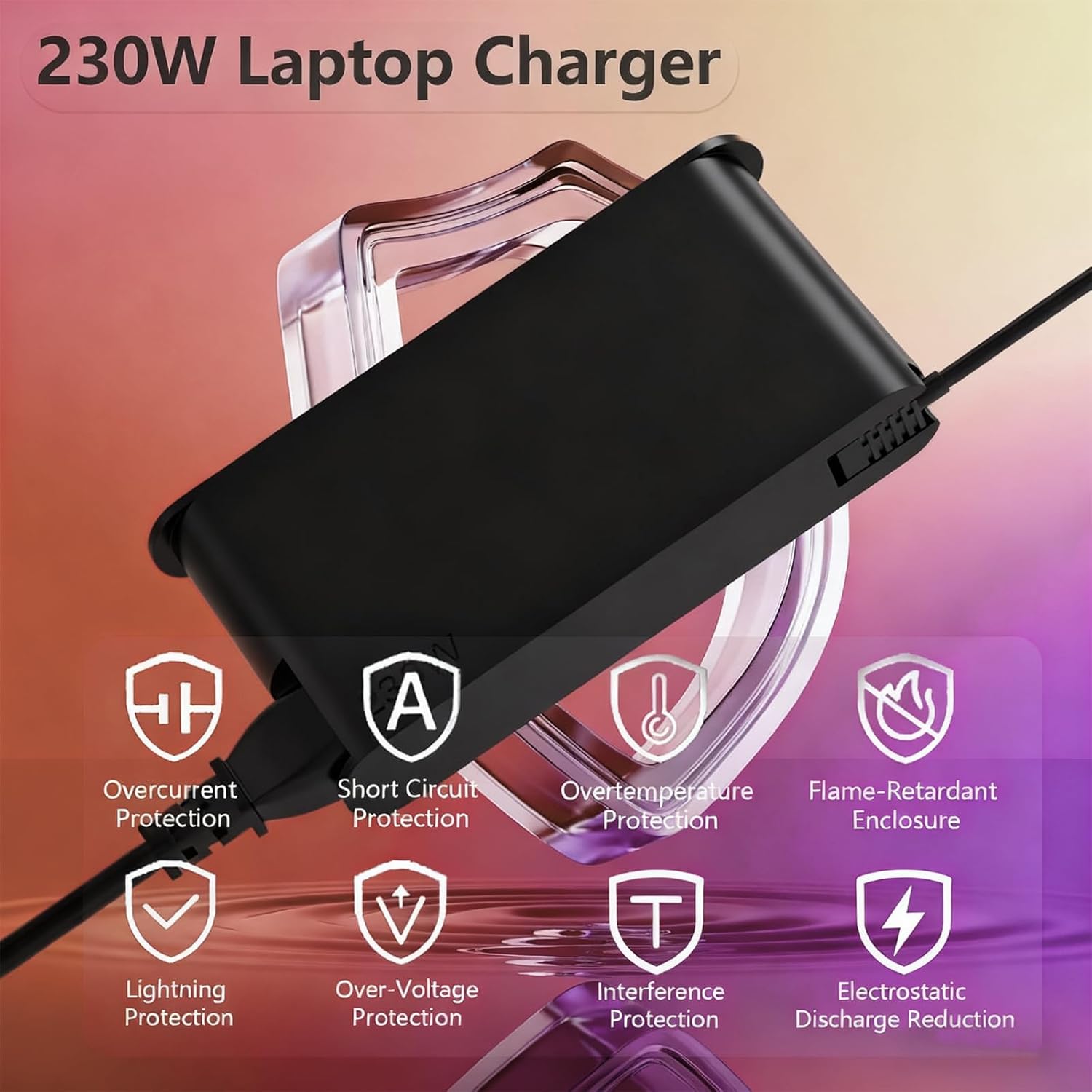 230W Laptop Charger Compatible with Lenovo Legion 5 5i 5P 7 C7 S7 Y520 Y740 Y730 Y900 Y910 Y920 Y7000P, Slim AC Power Adapter Compatible with Thinkpad P17 P16 P15 ThinkBook 16P, 9.3FT Power Cord