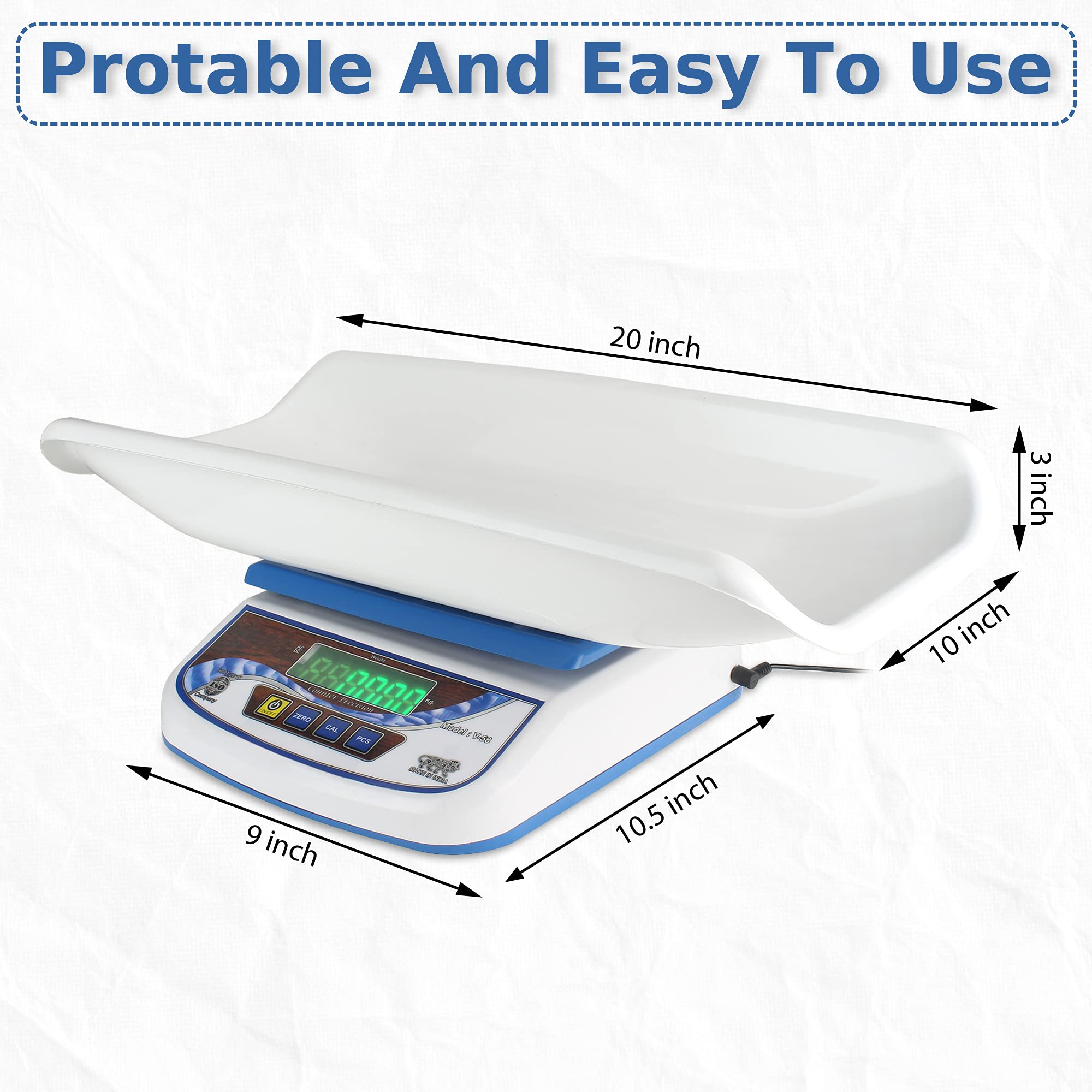 MCP Virgo Digital Baby Weighing Scale With Tray For Newborn Baby And Kitchen - Image 2 thumbnail