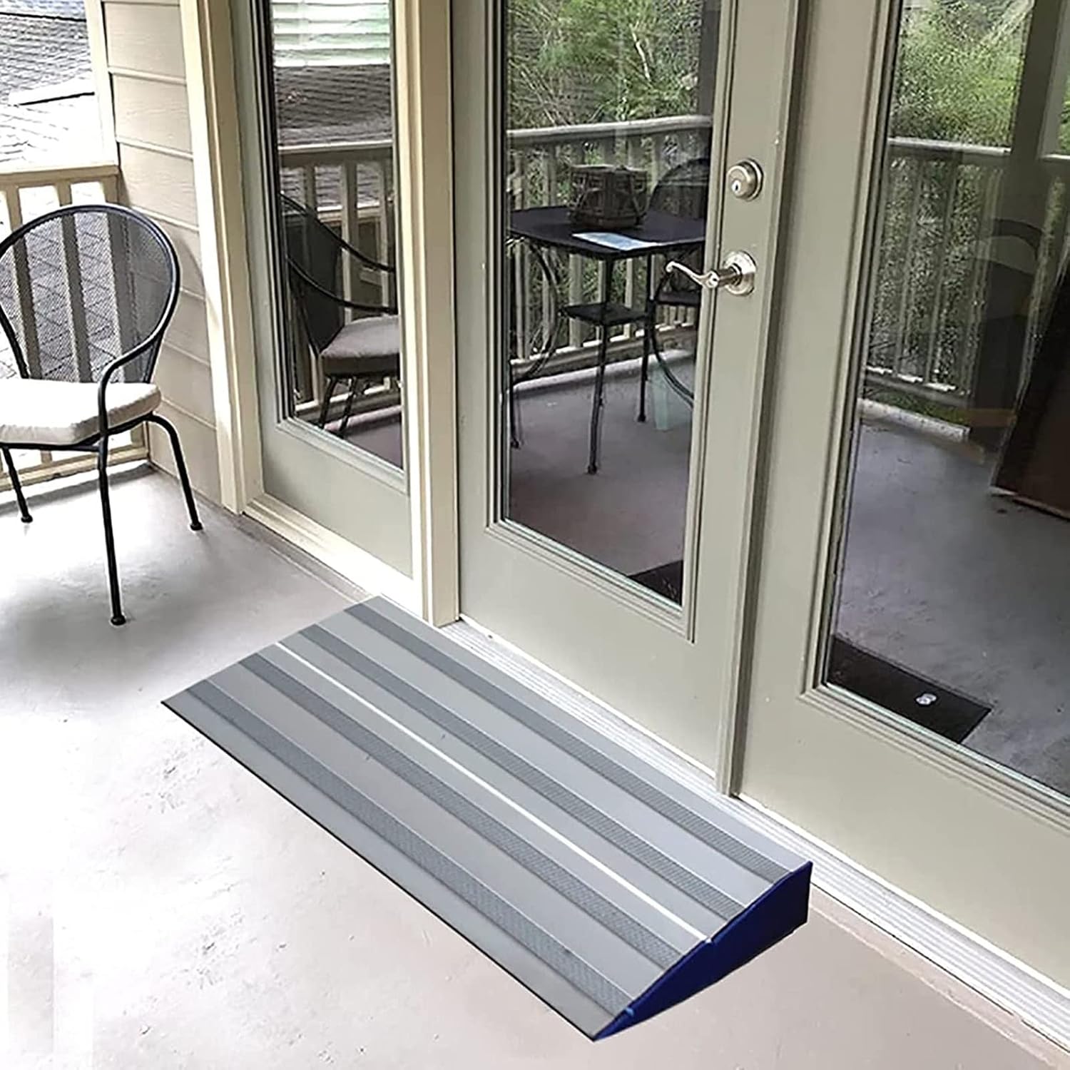 GUNEL 2/4/6cm Door Threshold Ramp, Portable Aluminium Alloy Entry Ramp