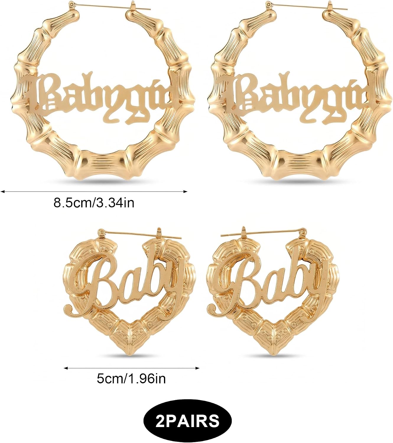 Gold Bow Hoop Earrings for Women Zircon Dangle Drop image 2
