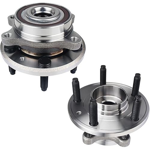 KUSATEC 513275 2PCS Front/Rear Wheel Bearing and Hub Assembly Fit for Ford Edge Flex Taurus 2010-2019, Lincoln MKS MKT MKX 2009-2019, 5 Lug Bolts w/ABS