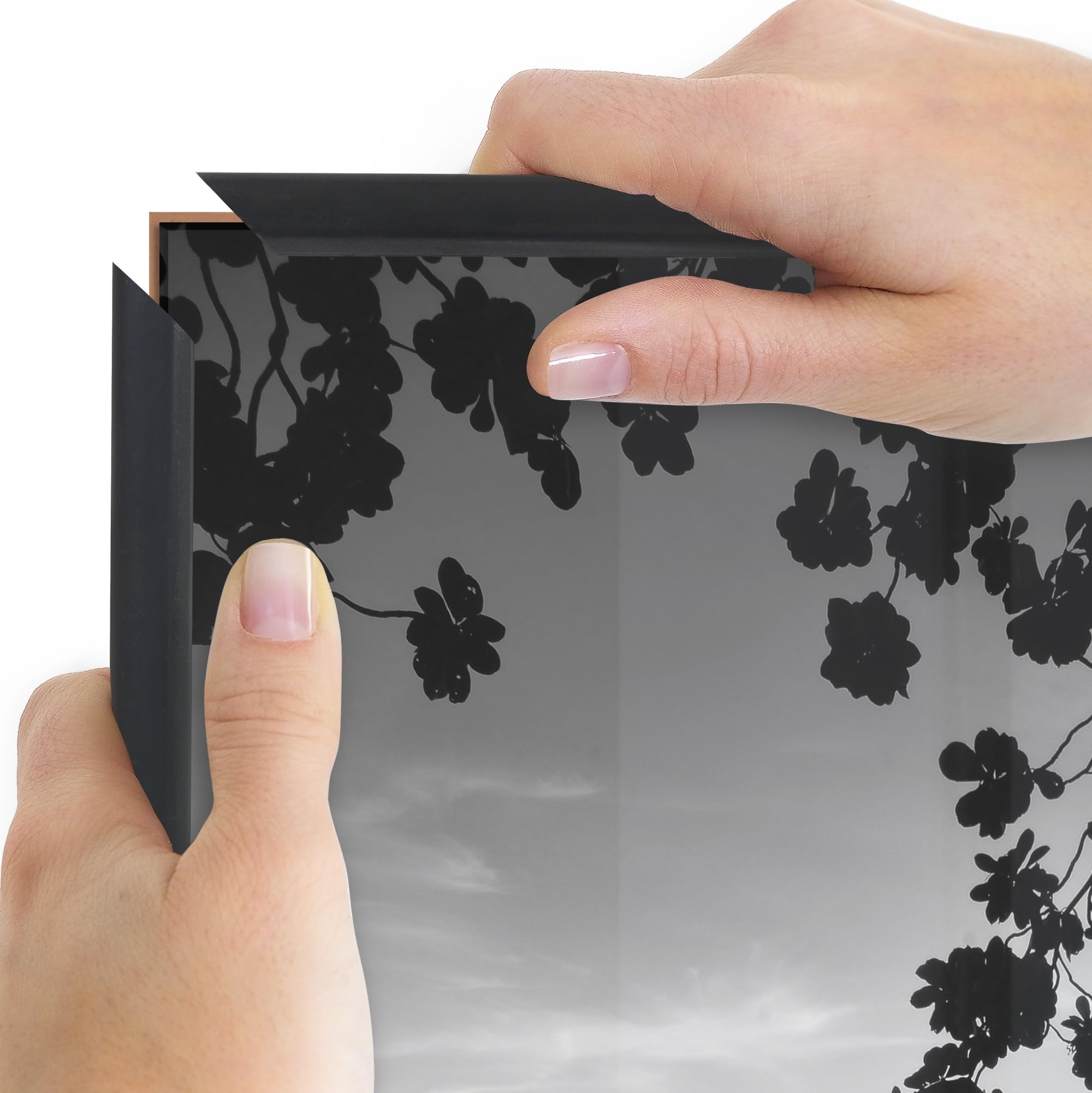 Americanflat Cadre Photo 40x60 cm Noir - Cadre 60x40 cm avec Encadrement Fin et Plexi Poli - Matériel de Suspension Intégré pour Mur - Suspension Horizontale ou Verticale - Lot de 3