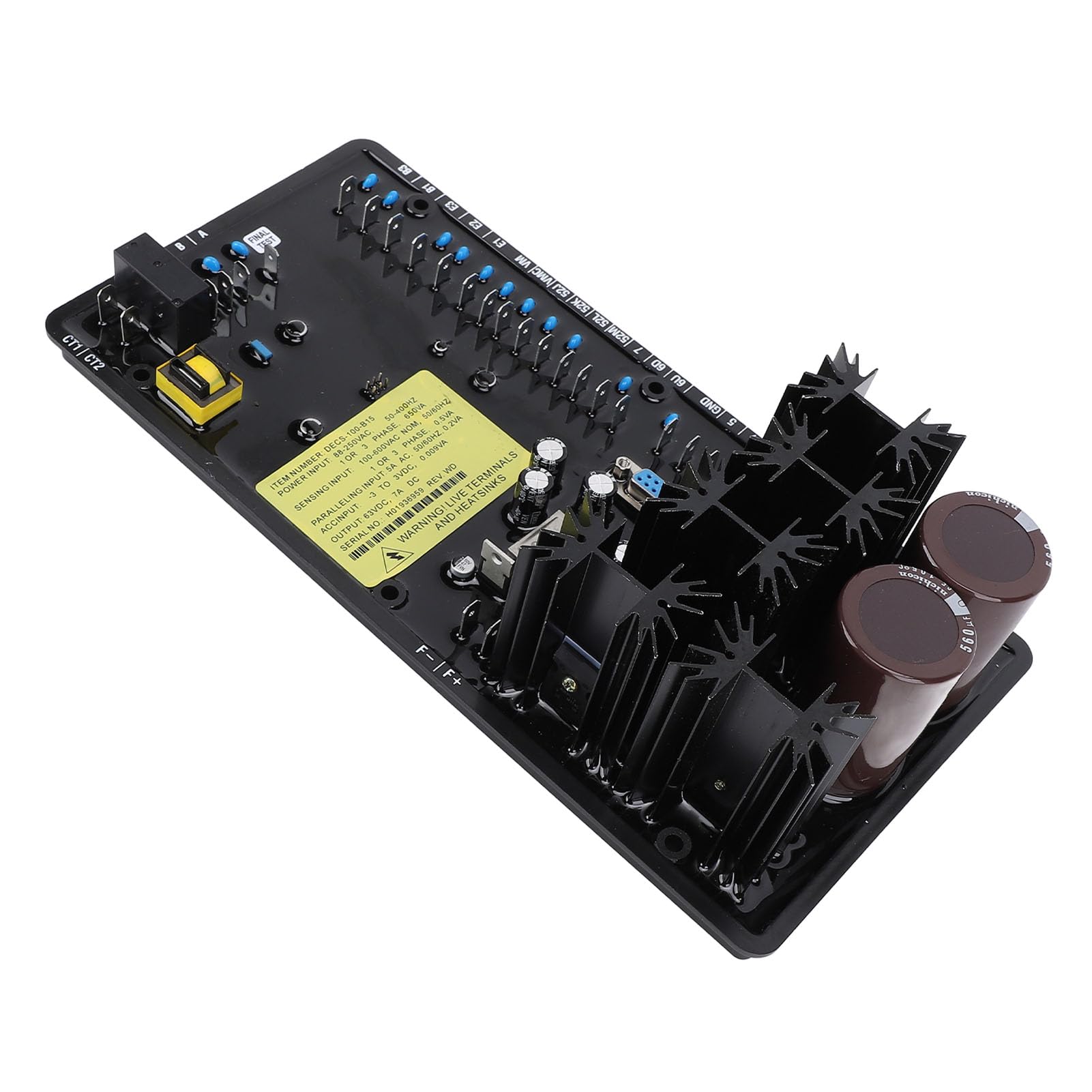 Regulador de Voltaje Automático AVR para Generador Eléctrico, Regulador de Voltaje Confiable con 4 Modos de Control, Plástico y Metal Duraderos, 1 Unidad