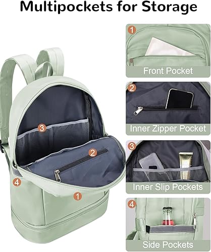 Miniatura 6 de Mochila de gimnasio de 28L, bolsa de gimnasio grande, mochila de entrenamiento, mochilas deportivas compactas para bailar y nadar