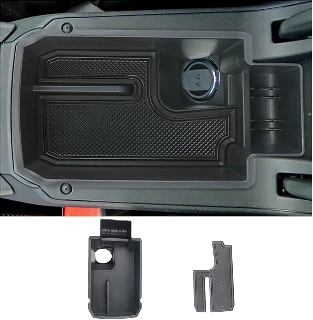 CDEFG Kompatybilny z Seat Leon MK4 KL Cupra Formentor 2020-2023, 2024, konsola środkowa, podłokietnik, organizer do przechowywania, schowek na rękawiczki, akcesoria wewnętrzne (czarny)