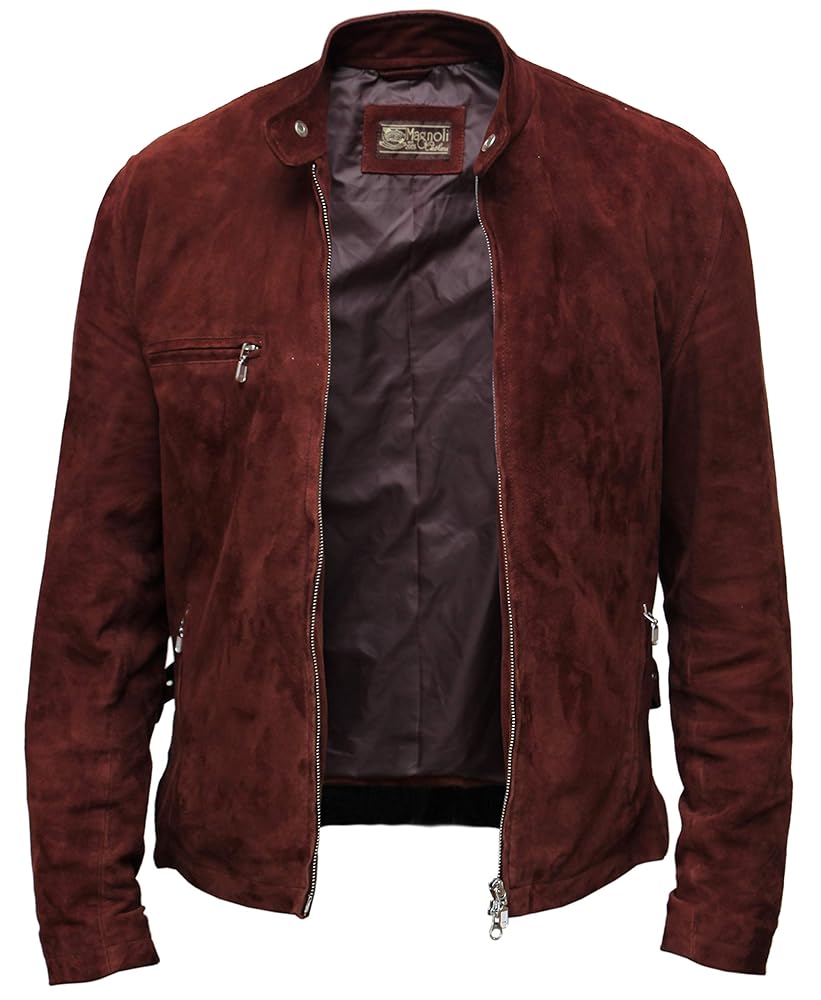 【2plan】Ramon suede blouson jacket Magnoli Clothiers Ethan Suede Jacket (Russet Brown-Suede) at