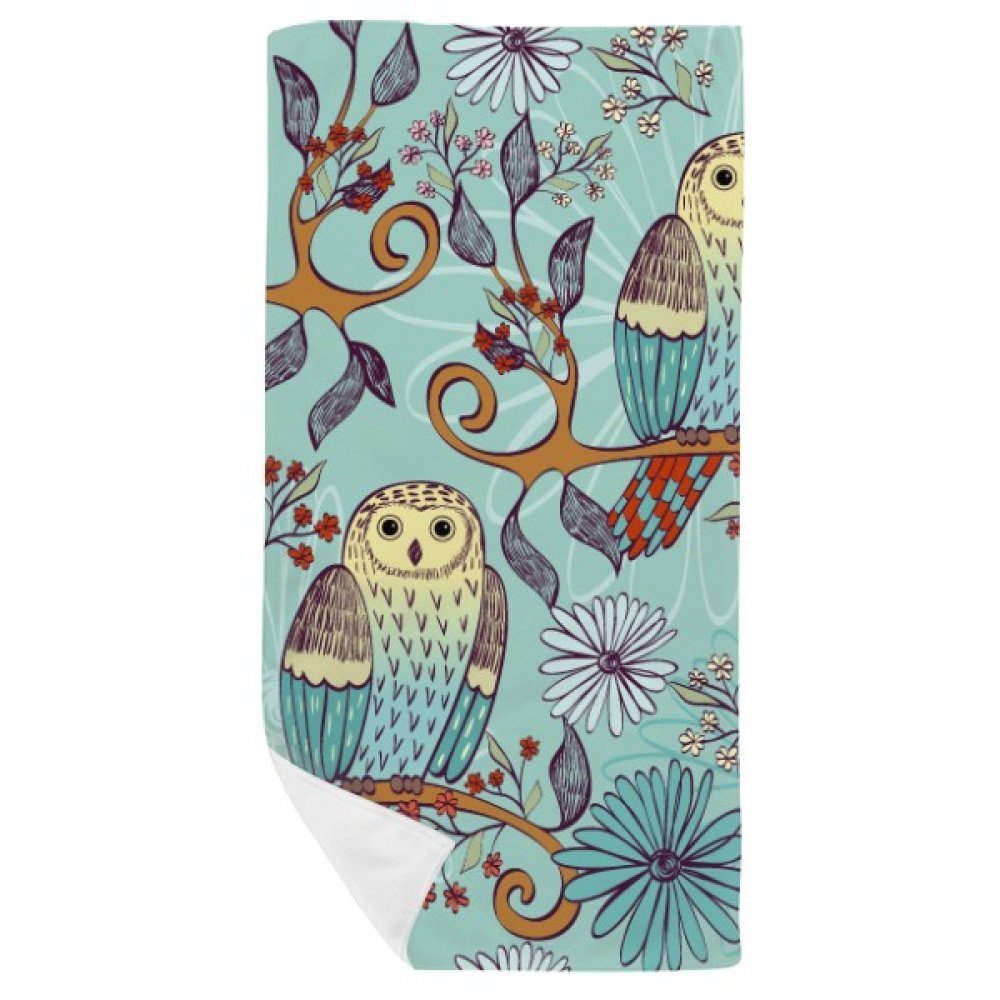 Serviette de bain chouette pour amoureux des animaux