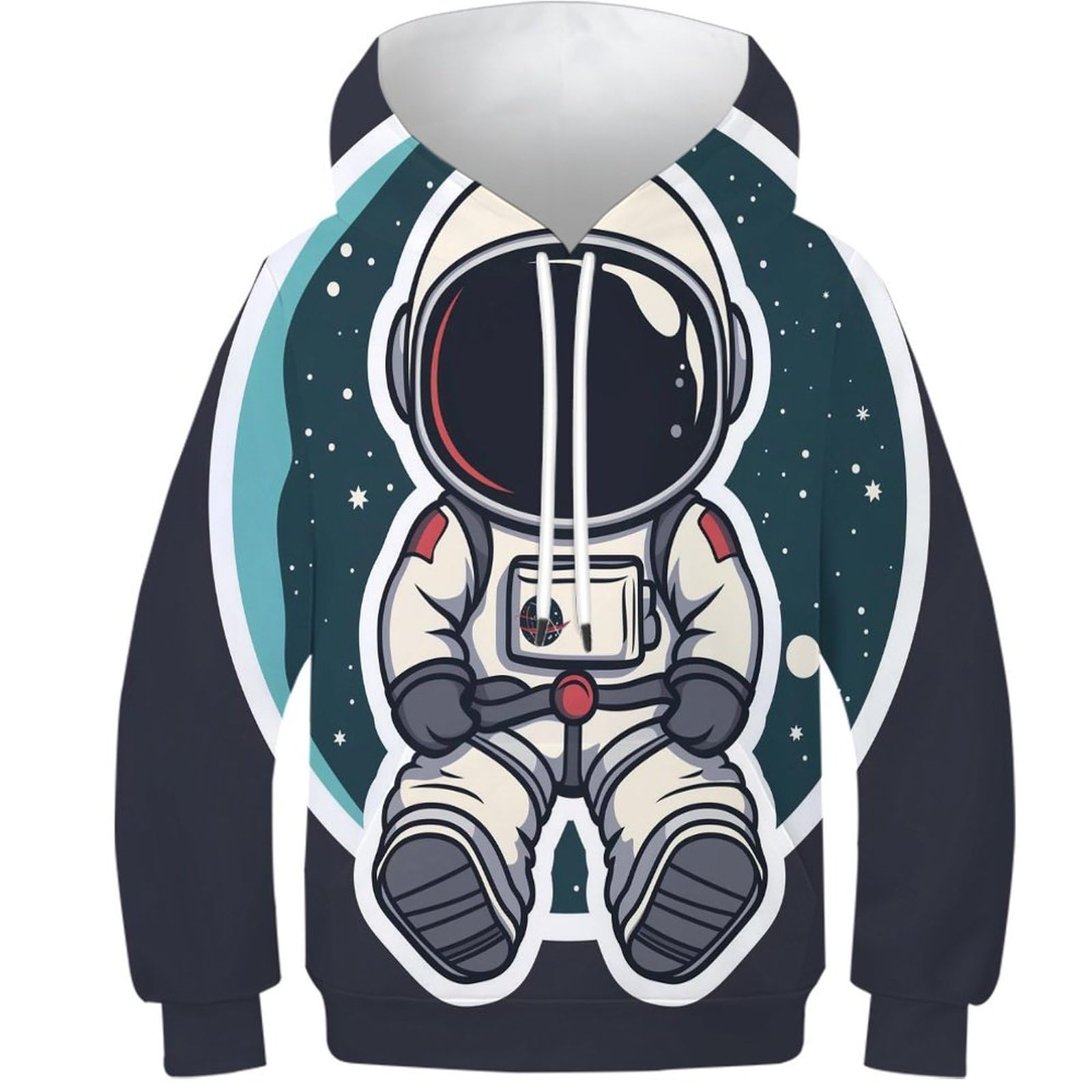 Sweat astronaute 3D pour ado pull chaud sans irritation hiver - 8