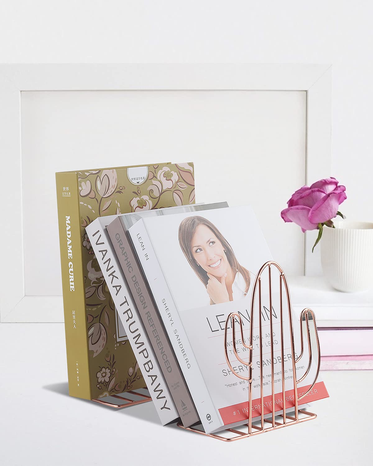 Fermalibri In Metallo A Forma Di L - Set 4 Pezzi Antiscivolo Per Libri - Foto 8