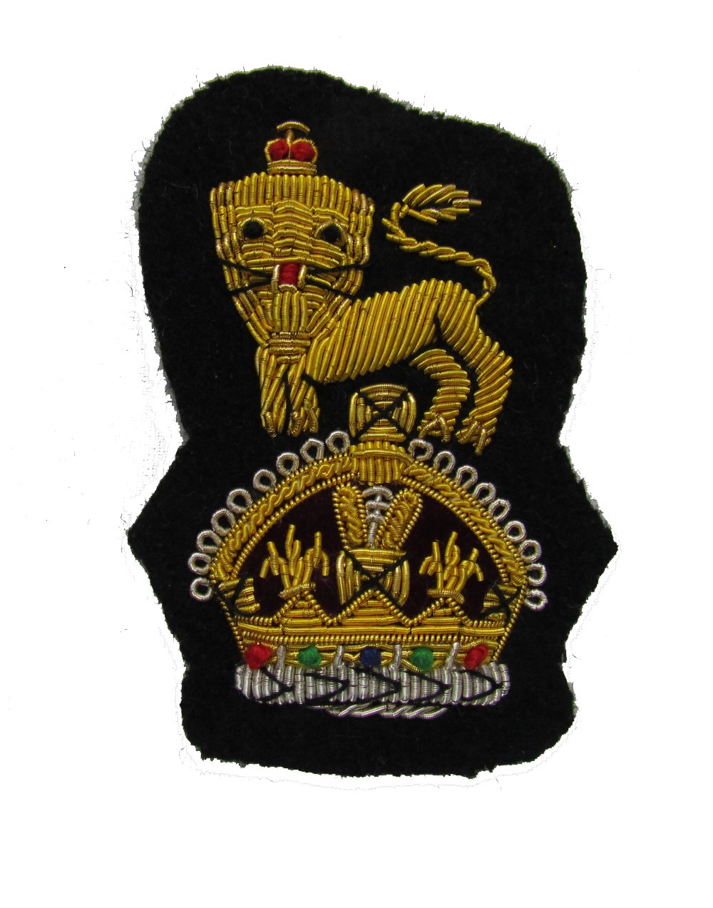 Uniform Store London Badge Staff Officer Cap Badge Kings Crown Gold Black R1122