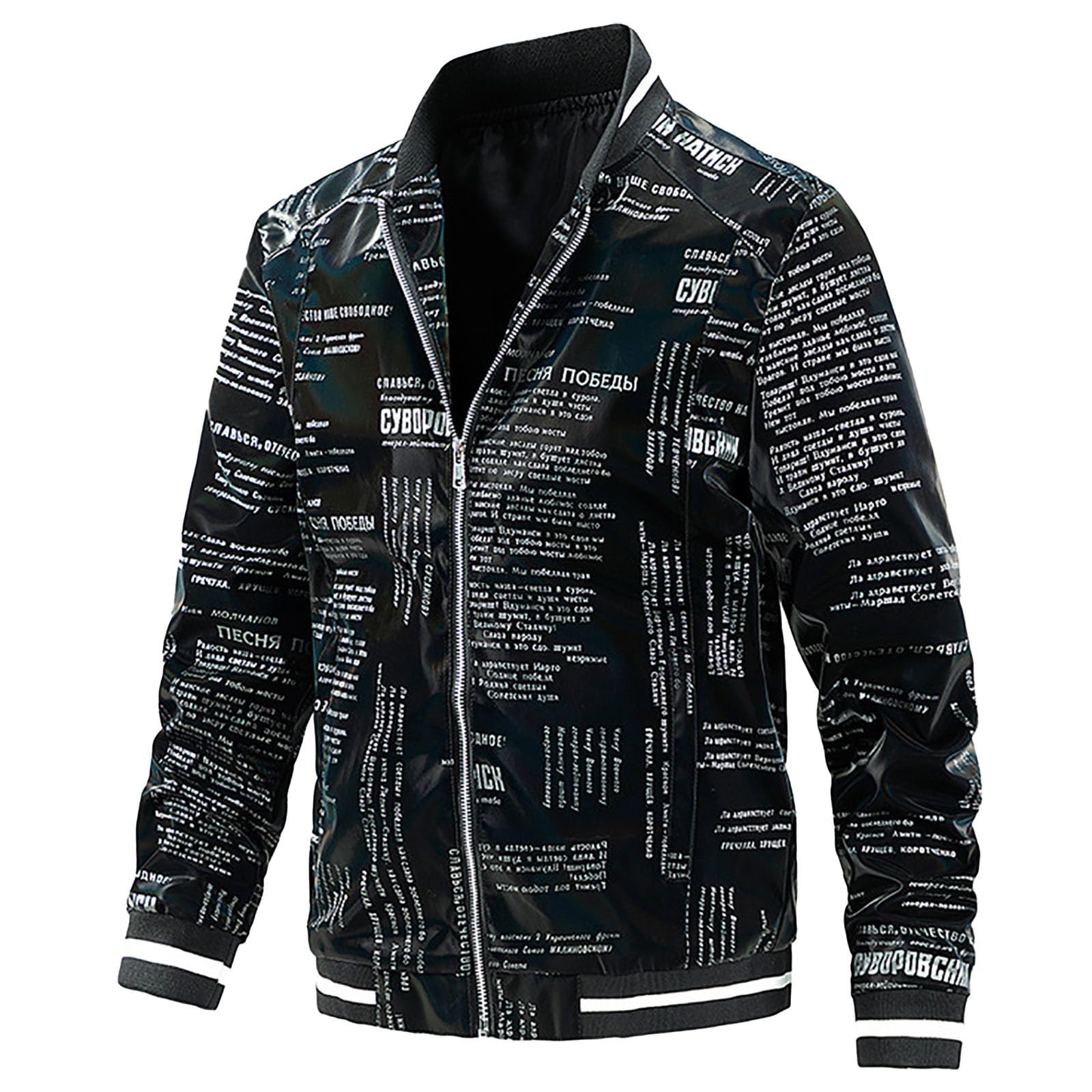 Giacca Primaverile Uomo, Giacca Bomber da Uomo, Elegante Leggero Running Giubbotto Sportiva Casual Giacca Lunga Senza Cappuccio Giubbotto Uomo Mezza Stagione Giacca da Uomo per Uomo Ragazzo Primavera