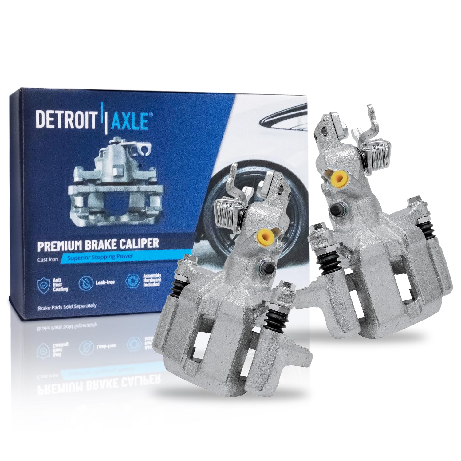 Detroit Axle - Rear 2pc Brake Calipers for 1998-2007 Honda Accord