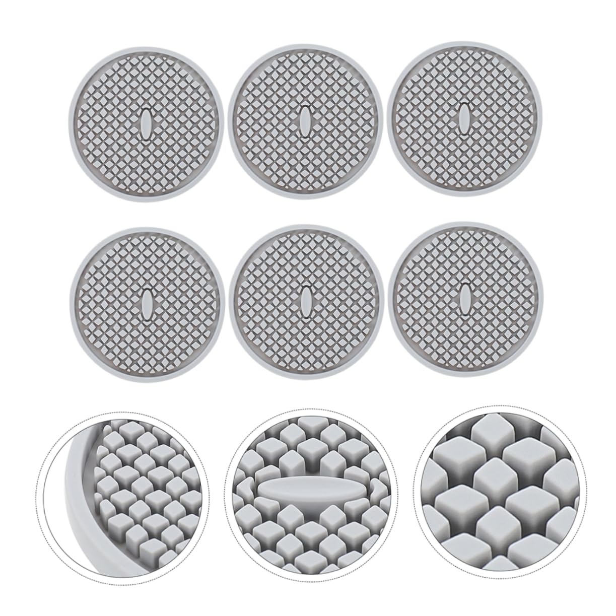MAGICLULU 12piezas Posavasos De Silicona Antideslizantes Aislantes y Resistentes Al Calor para Bebidas Hogar y Oficina Color Gris