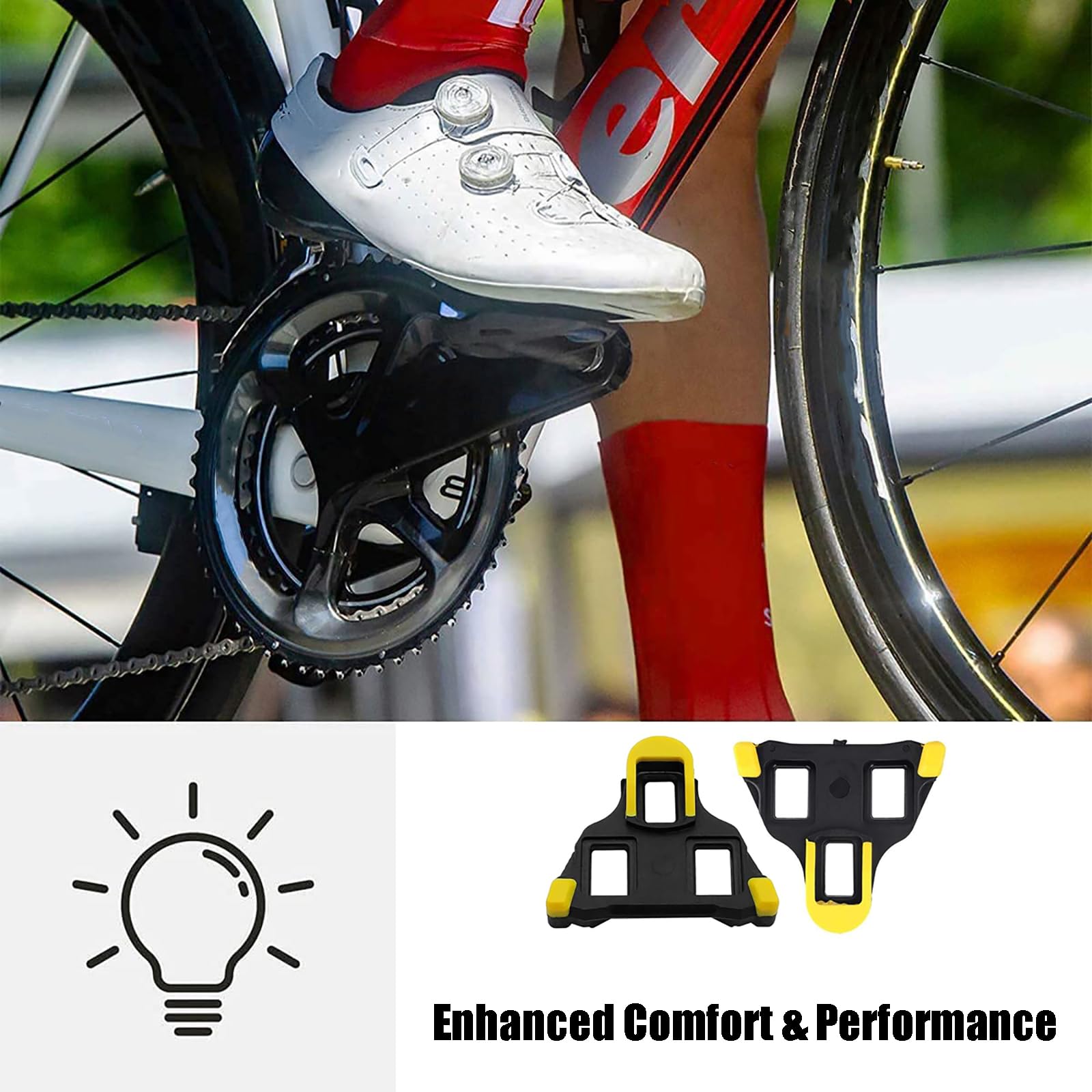 Calas de Bicicleta de Carretera SPD-SL 2 PCS Antideslizantes Compatibles