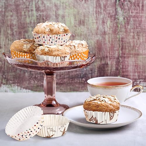 Miniatura 5 de YOUEON 600 Pcs 3.5 In Jumbo Cupcake Liners Greaseproof, 6 Oz Large Paper Baking Cups Non-Stick, Jumbo Muffin Liners for Muffins, Cupcakes, Brownie,