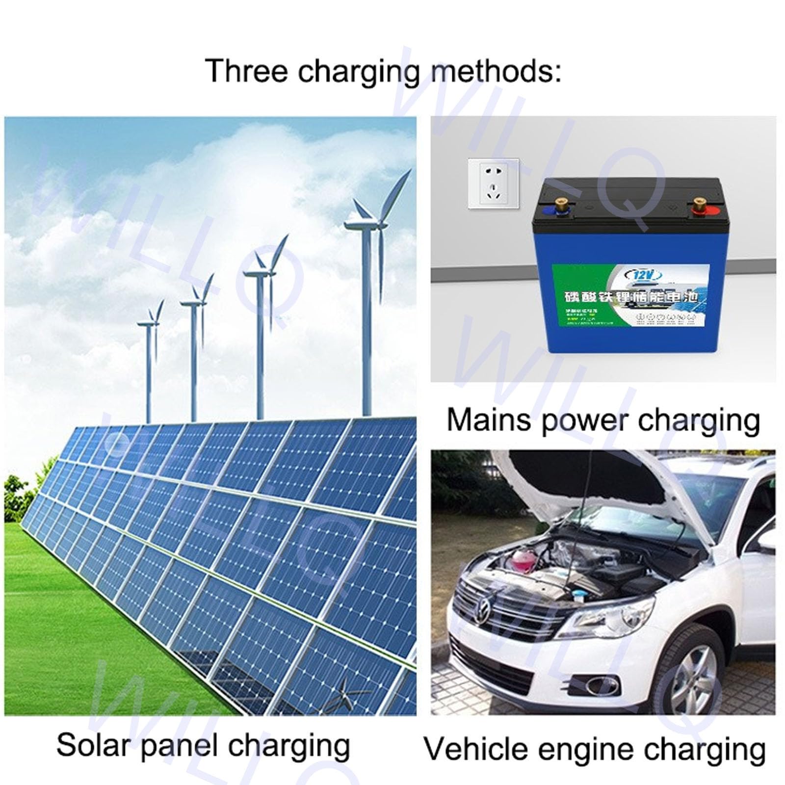 Batteria Litio LiFePO4 12 Volt Disponibile nei Formati 18Ah 24Ah 30Ah 36Ah 42Ah 50Ah 60Ah 66Ah Batteria Ricaricabile per ecoscandagli impianti solari Campeggio all'aperto