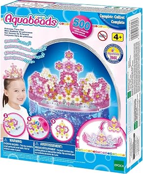 Aquabeads 3D Princess Tiara Set, Arts & Crafts Bead Kit for Children, Design a 3D Wearable Princess Tiara