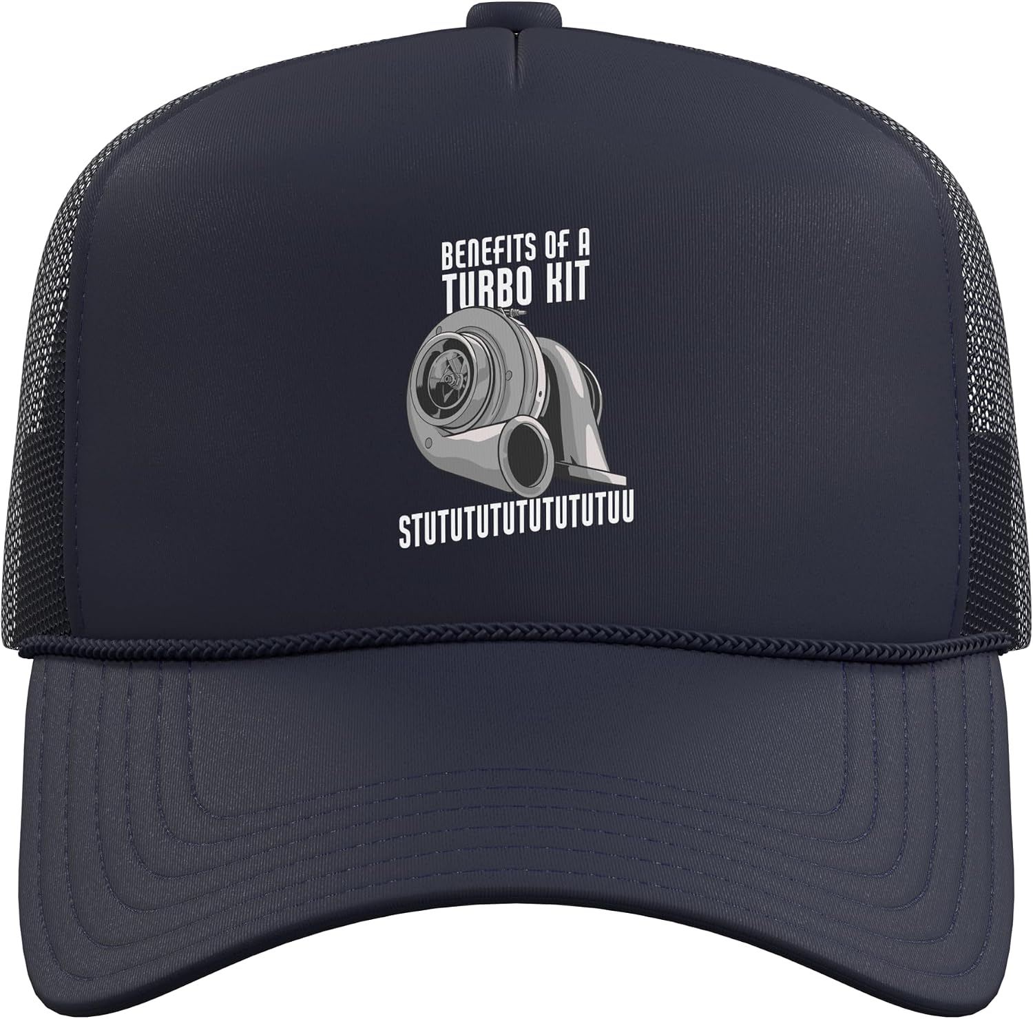 Benefits of A Turbo Kit Funny Turbo Charger Car Tuning Trucker Hat with Adjustable Mesh Back image 2