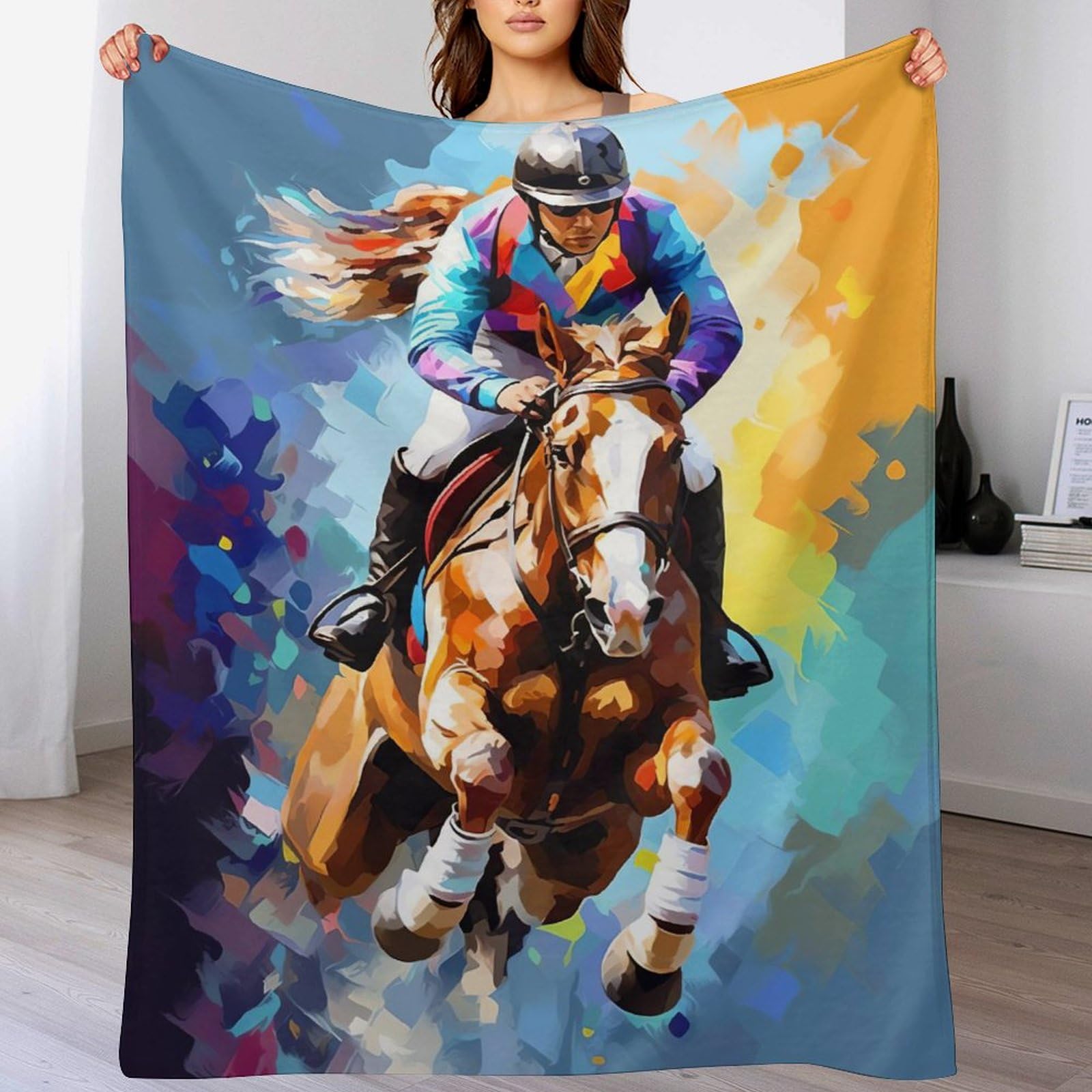 Couverture cheval racing légère en polaire contre le froid