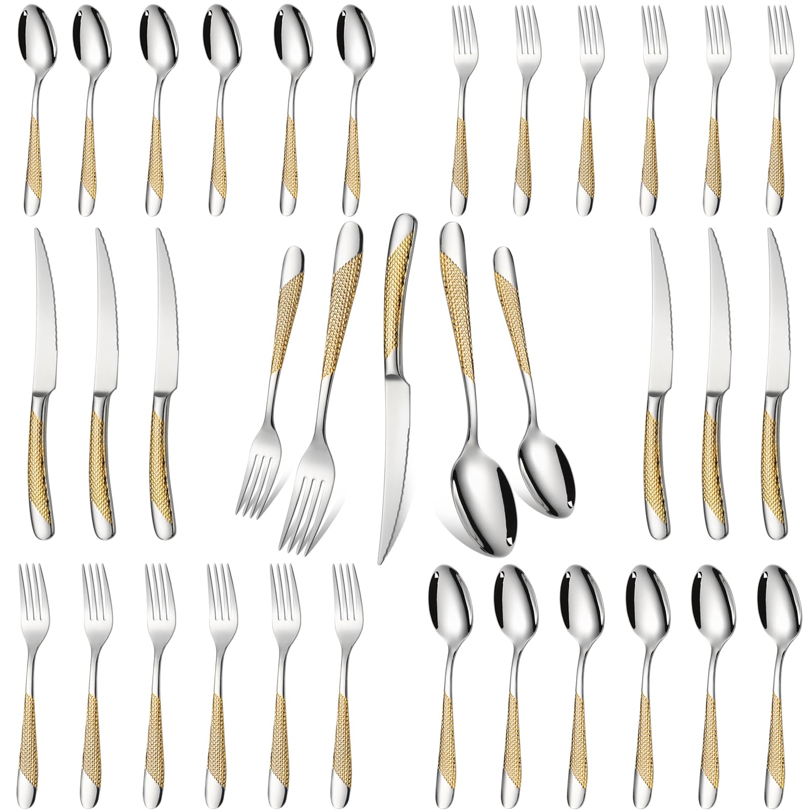 60-Piece Silverware Set Stainless Steel Flatware Sets for 12 — Amazon image 9
