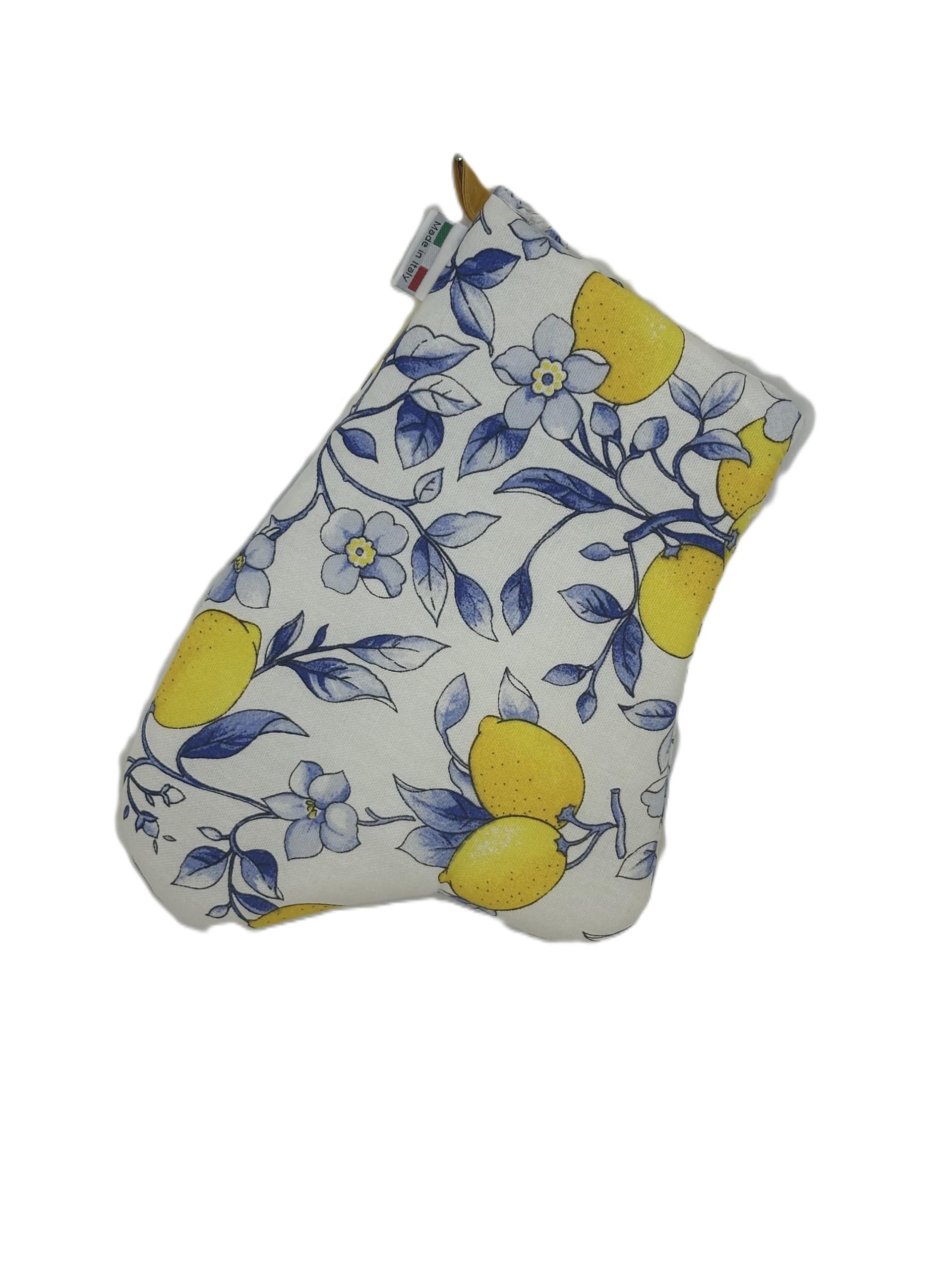 Generico Set Cucina Artigianale in Cotone con Motivo Limoni – Grembiule e Accessori Tavola Coordinati, Stile– Coordinato Tessile Casa Fatto a Mano, Idea Regalo (Set 2 Varianti)