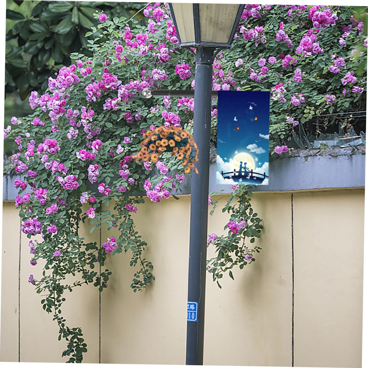 3pcs Outdoor Lamp Post Cross Arm Flag Holder Garden Light Rod Arm Replacement for Outdoor Flag Display and Advertising
