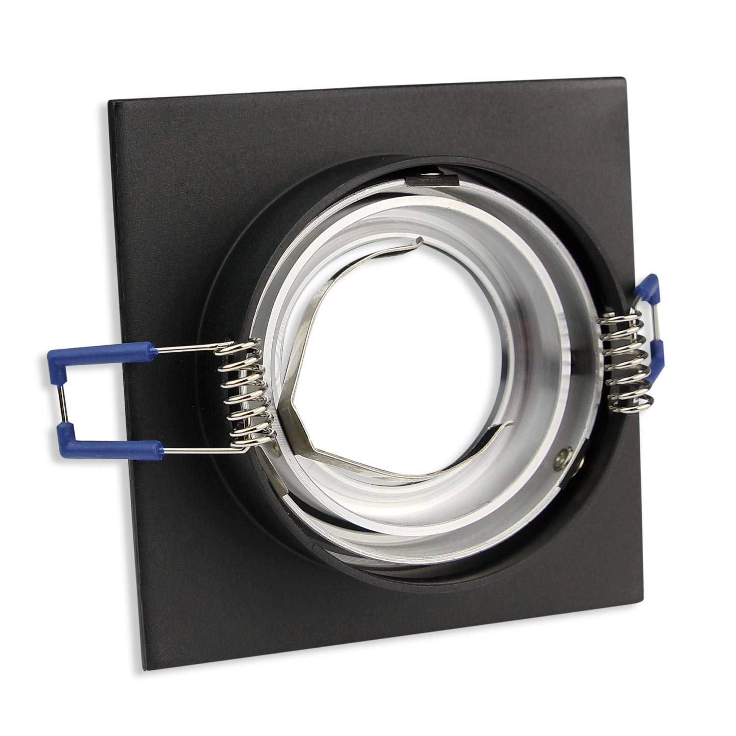 Light Design Dreesbach - Lote de 6 focos led empotrables (230 V, regulables y súper planos, orientables, agujero de 80 mm, aluminio)