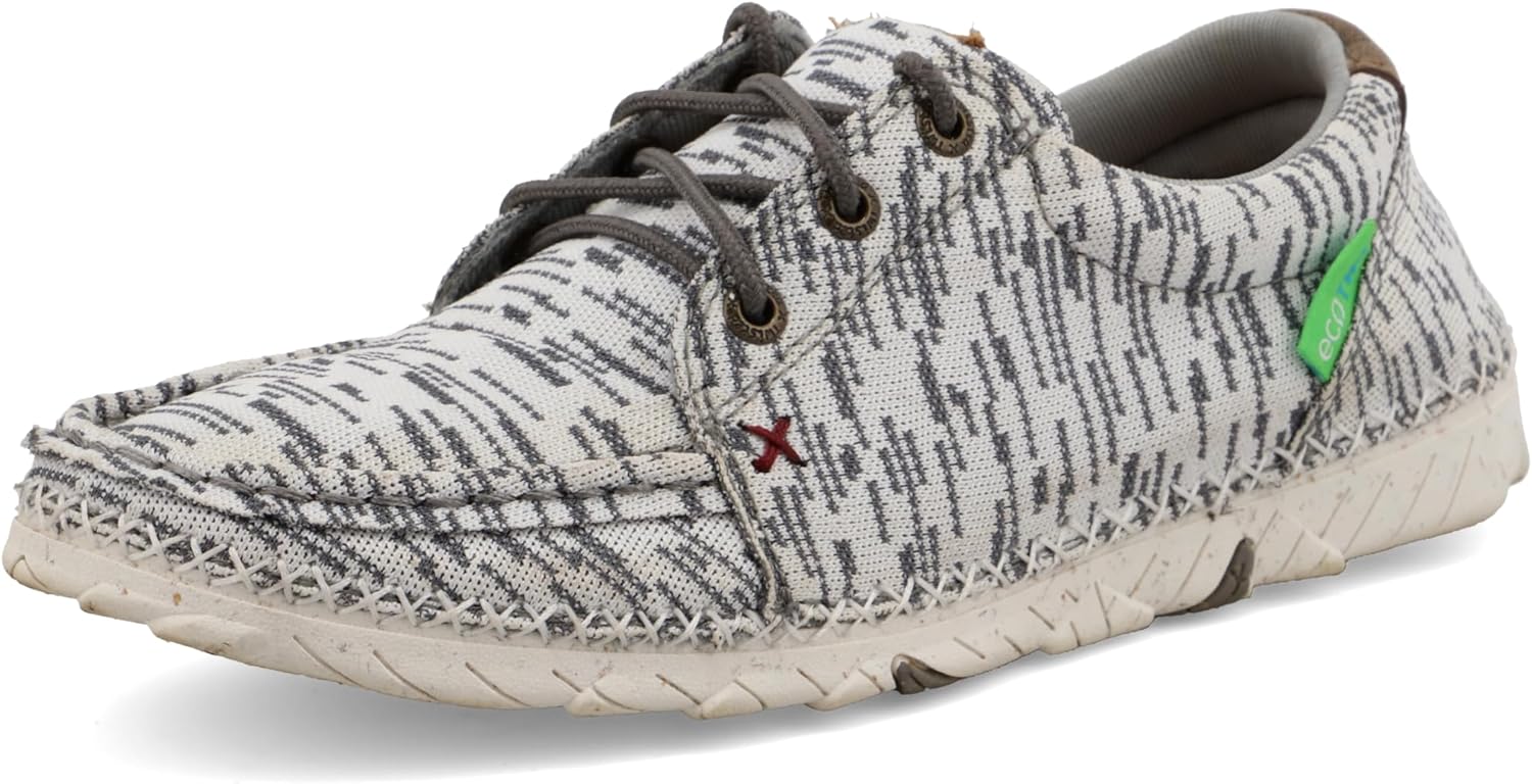 Twisted X Women's Zero-X, Moc Toe with Zero-X, White & Grey, 5.5 M