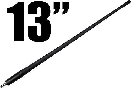 VOTEX - Accesorios de antena de goma flexible todo terreno de 13 pulgadas - núcleo interno de acero de resorte